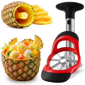 BURIUS pineapple corer and slicer tool with stainless steel blade for effortless core removal.
