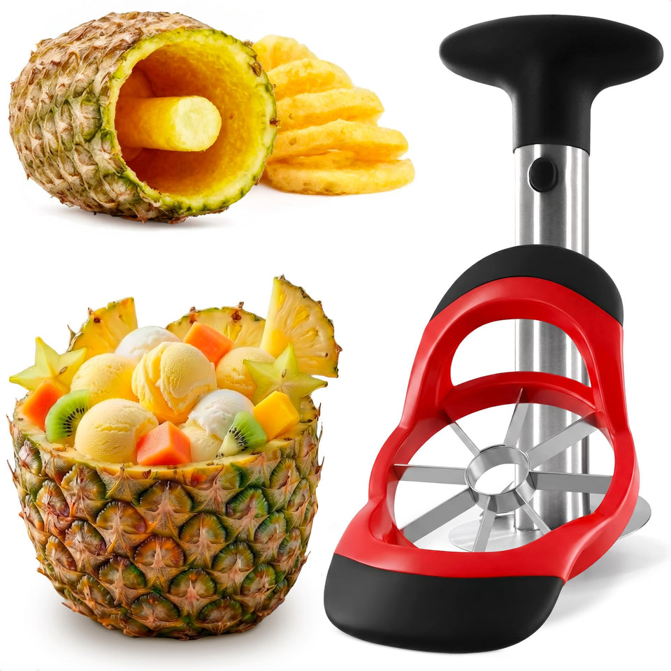 BURIUS pineapple corer and slicer tool with stainless steel blade for effortless core removal.