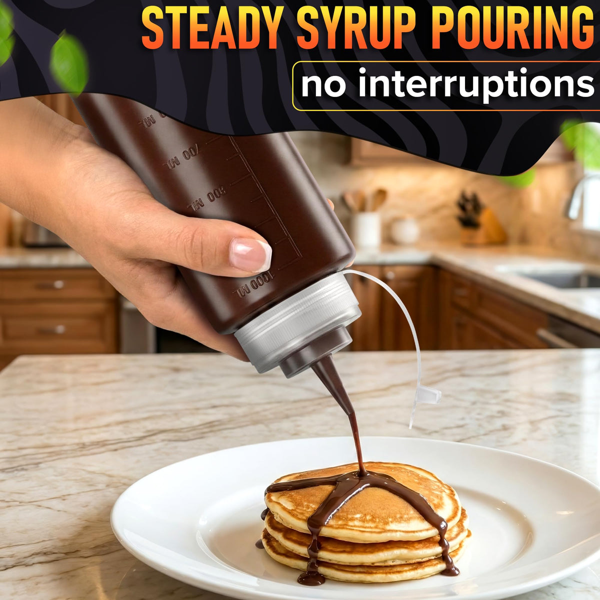 Reusable bottles help reduce waste in busy kitchens.