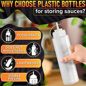 BURIUS semi-transparent bottle shows level of oil or dressing