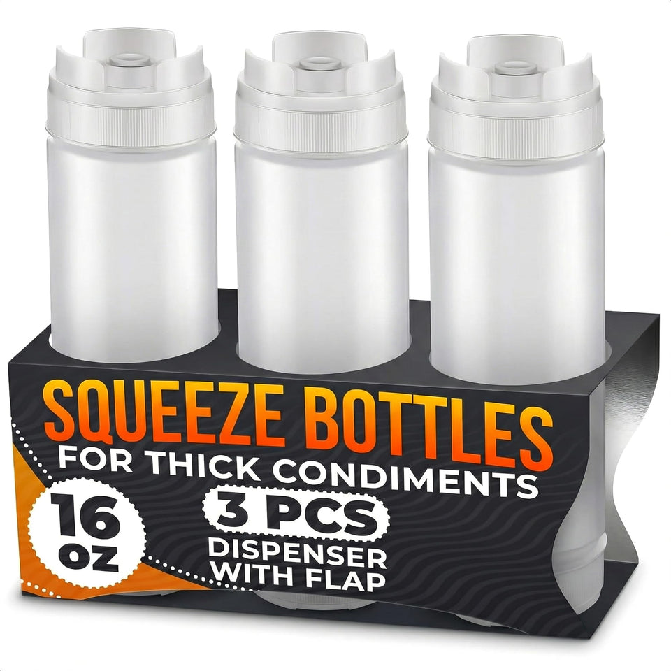 Burious set of 3 inverted bottles pour cleanly with mess-free design