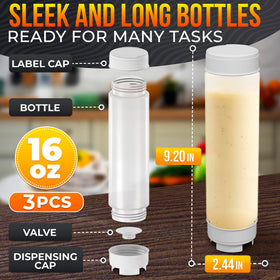 Burious bottles feature sealing gaskets to prevent leaks