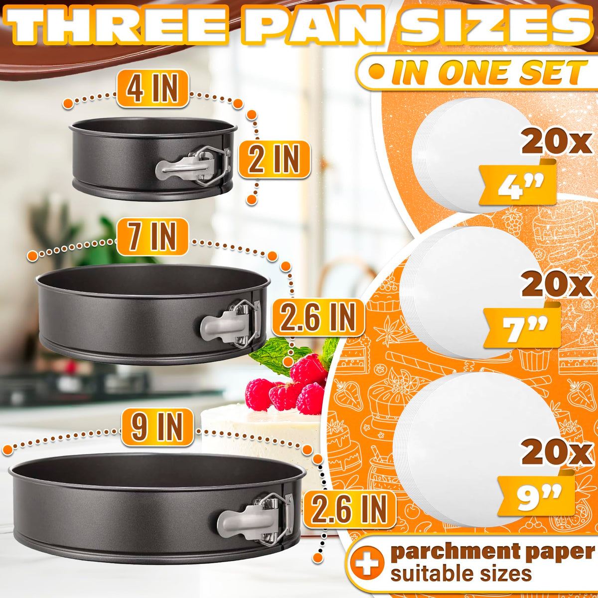 Burious 9-inch removable-bottom pan for tidy cheesecake plating
