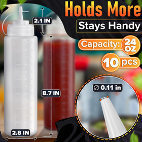 BURIUS squeeze bottles with narrow tip for precise application