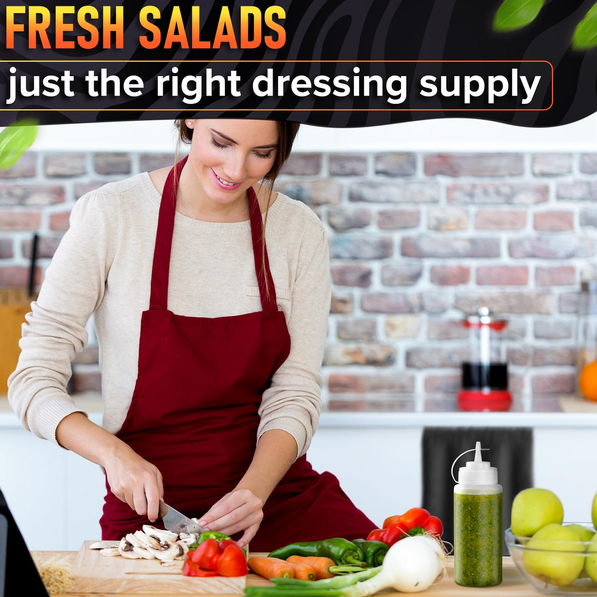 BURIUS dressing and oil bottle for home dining and prep