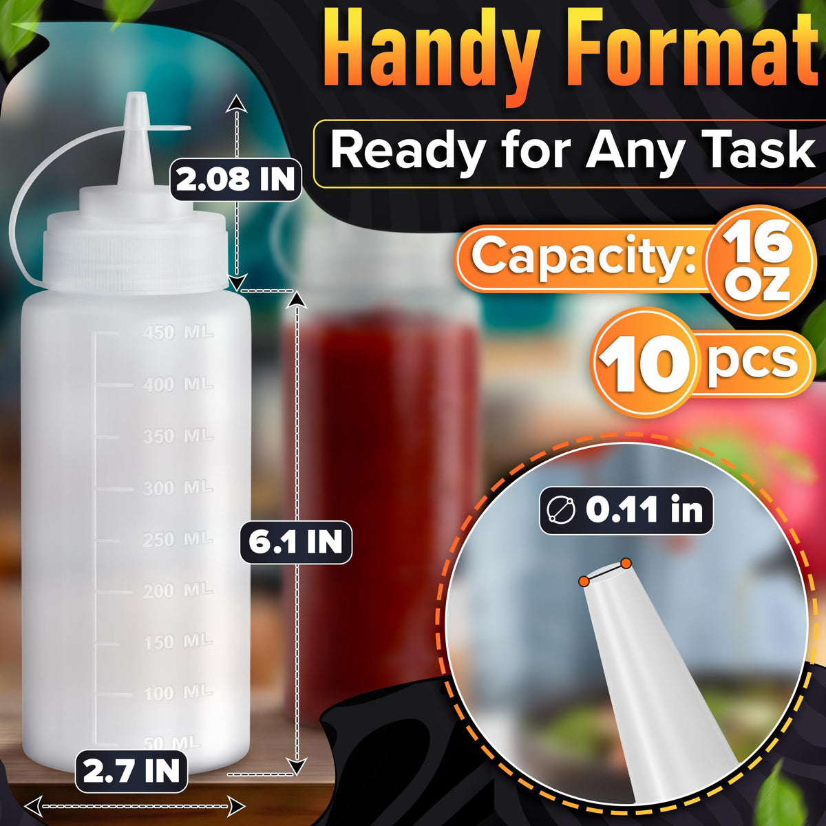 BURIUS leak-resistant cap on squeeze bottle for secure storage