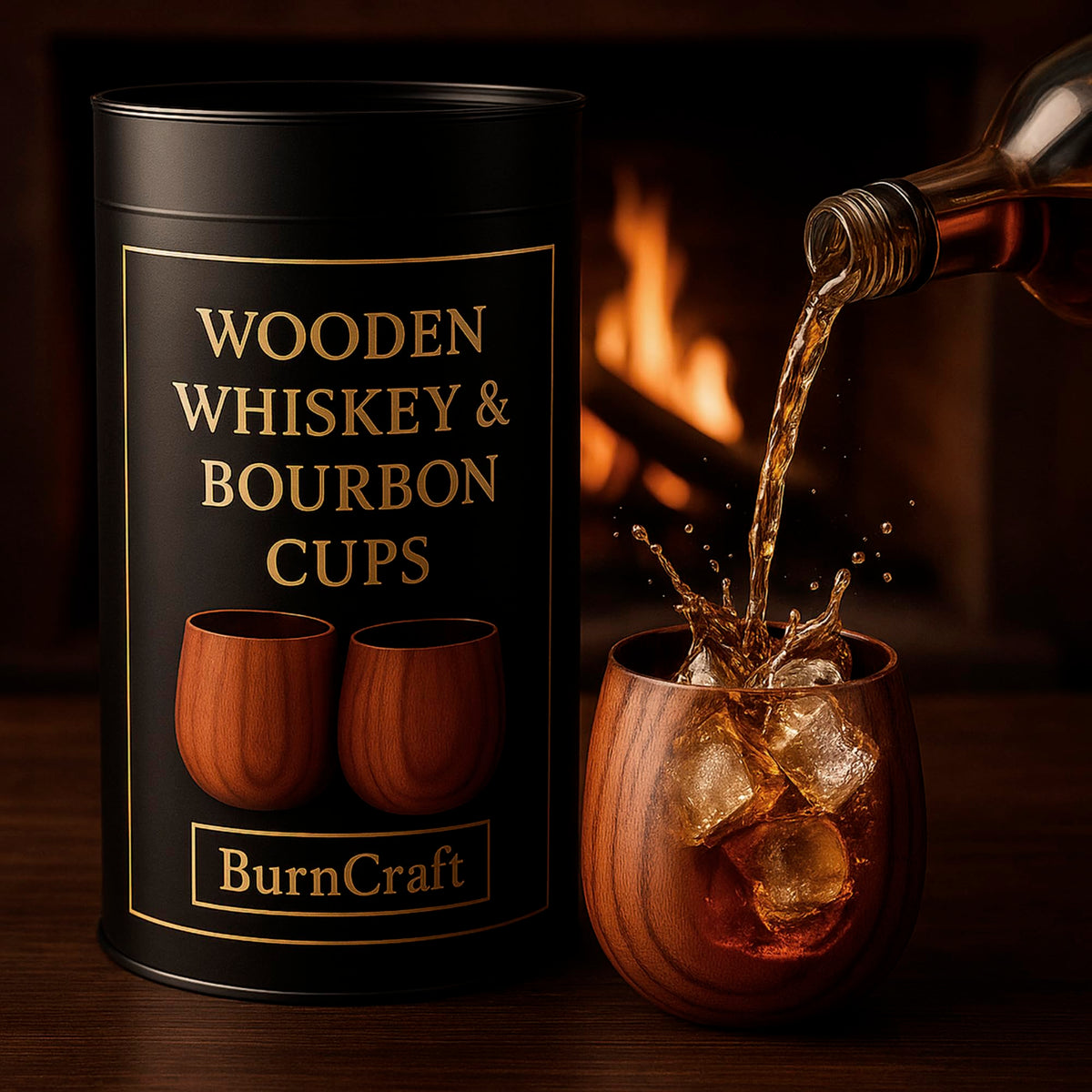 Burncraft warm wood feel with cool drink experience for home bars