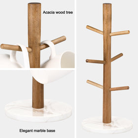 Buruis coffee cup dryer with six hooks for air drying mugs