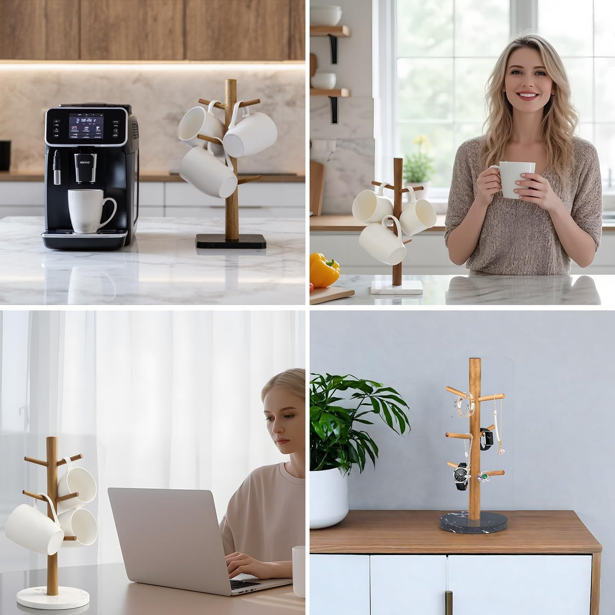 Buruis Gift Idea Mug Rack is a thoughtful present for coffee lovers.