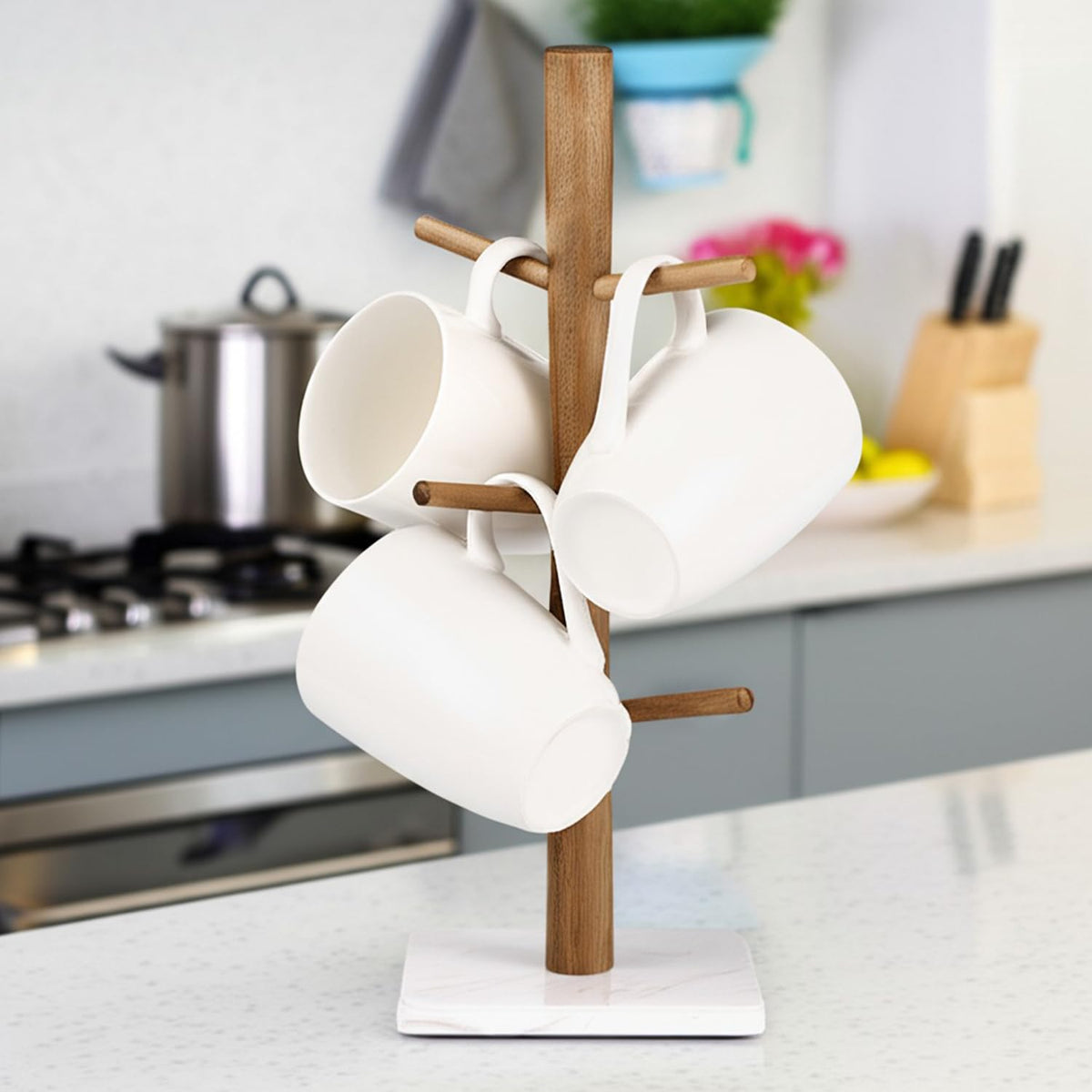 Buruis Modern Coffee Stand blends rustic wood with a contemporary look.