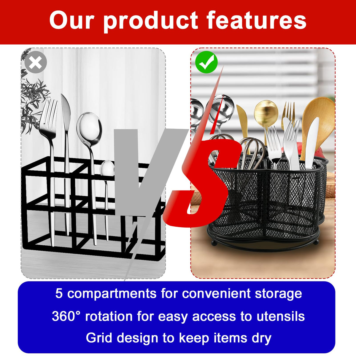 Business King hollow design cleans quickly between uses.