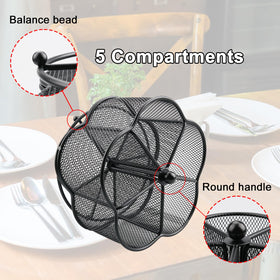 Business King caddy's smooth rotation provides quick access to utensils.