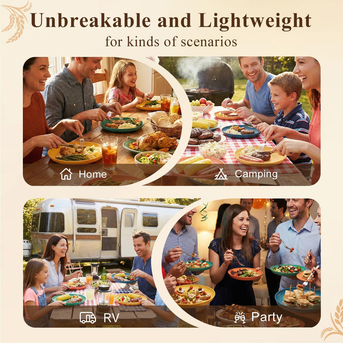 BUSOKIP kids-friendly plate, lightweight and durable for everyday use.