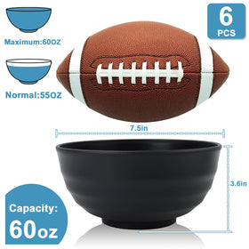 BUSOKIP Wheat Straw Bowls stacked – space-saving design for easy storage.