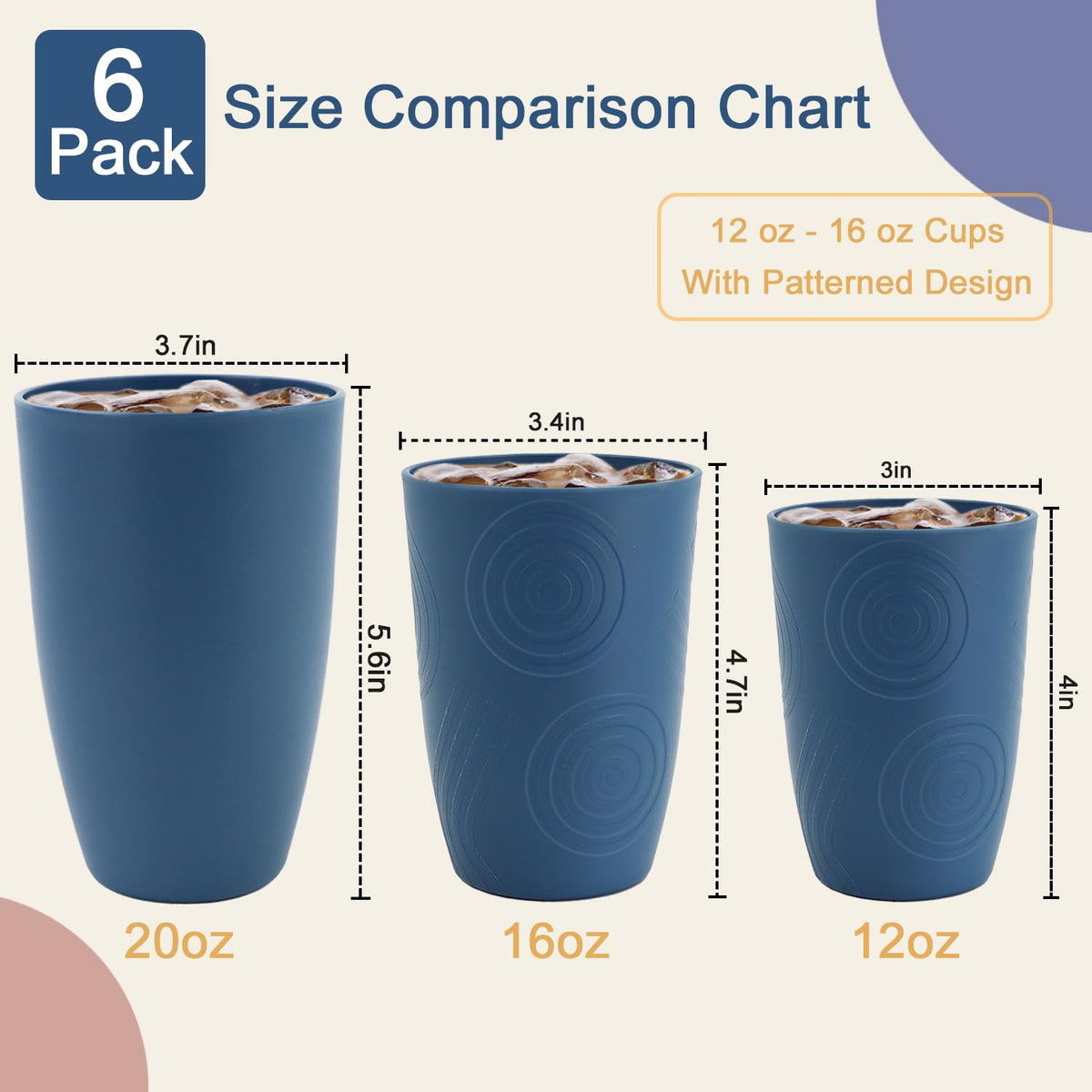 BUSOKIP 16 oz wheat straw cups ideal for kids and outdoor use.
