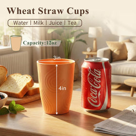 BUSOKIP-wheat-straw-cups-dishwasher-safe ideal for quick cleanup after family gatherings