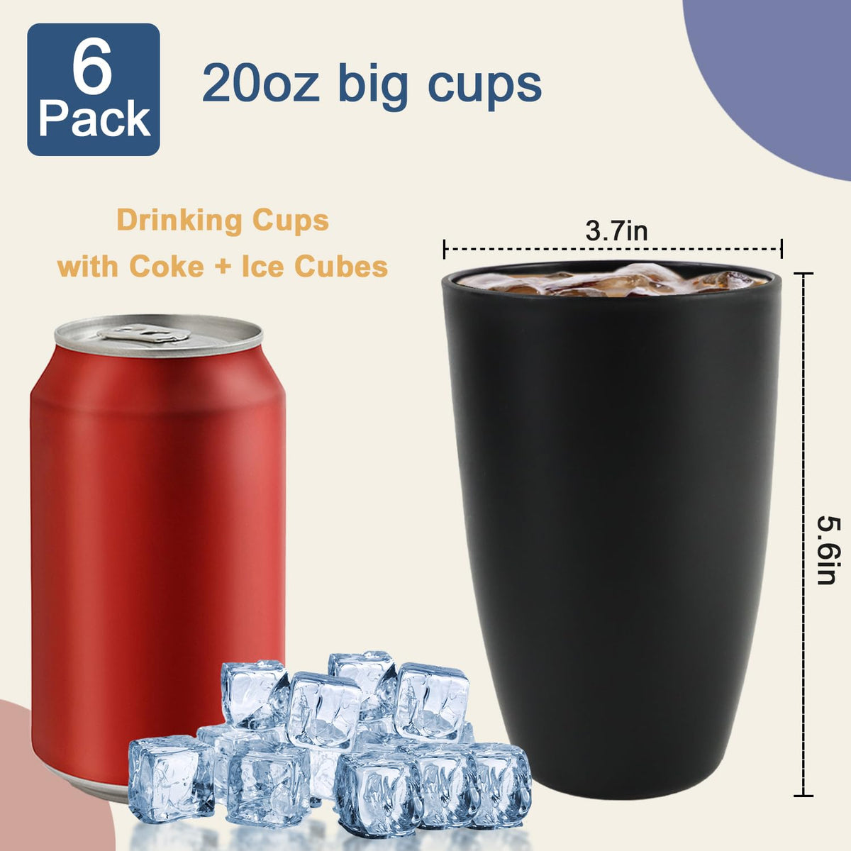BUSOKIP microwave-safe 20oz cup; heat-friendly for meals.
