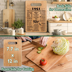 Busy Gaming Life bamboo cutting board in natural finish, warm and eco-friendly.
