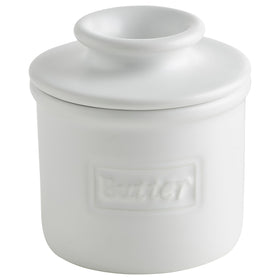 Butter Bell Crock with inverted lid preserves butter at the table.