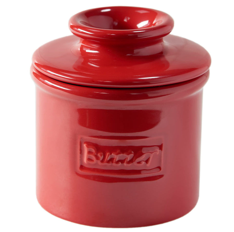 Butter Bell original red gloss crock keeps butter ready to spread