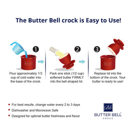 Butter Bell dishwasher-safe glaze viewed up close for easy maintenance