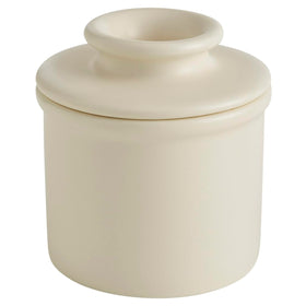 Butter Bell Ivory Matte Crock keeps butter fresh and spreadable on your counter.