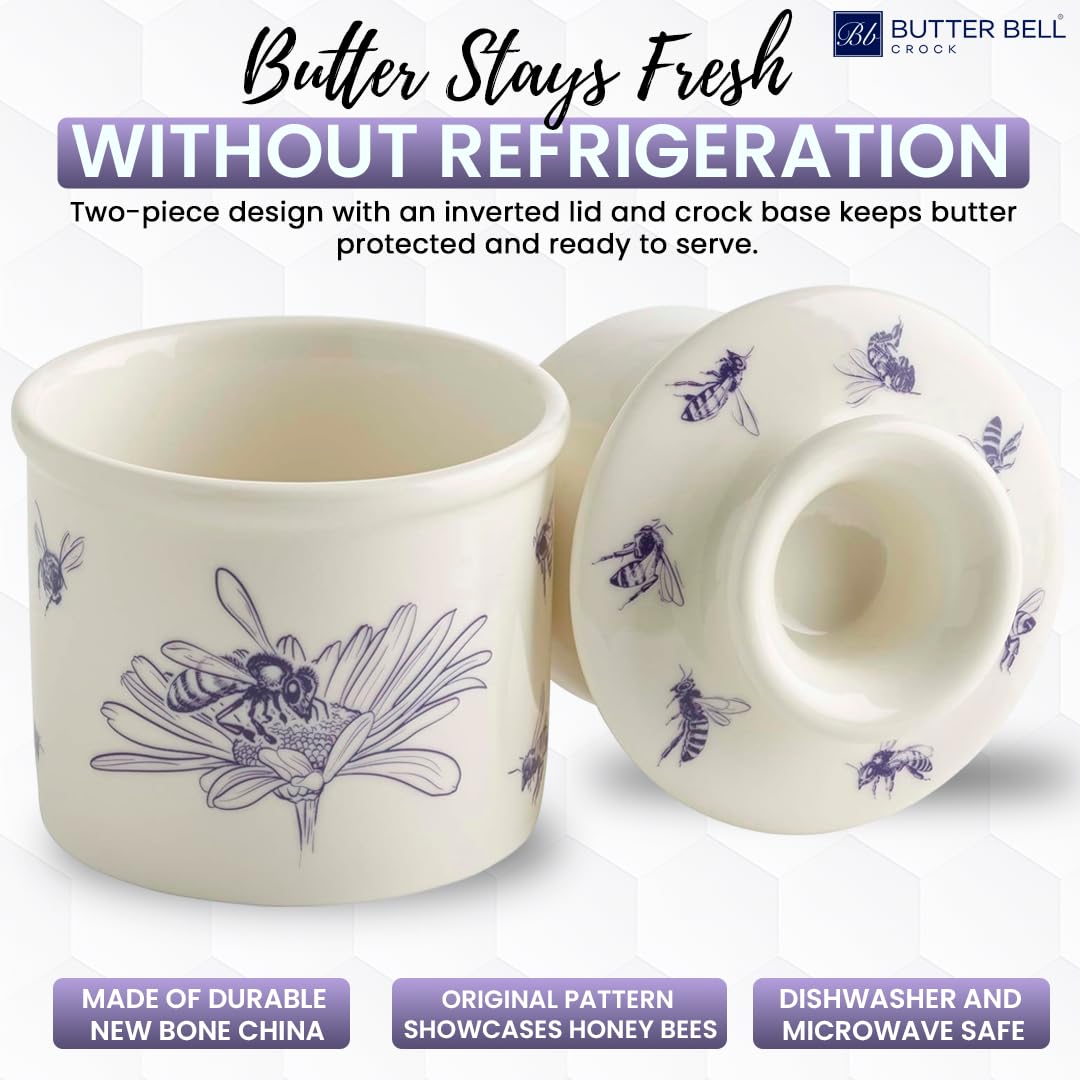 Butter Bell water-seal in base demonstrates airtight freshness