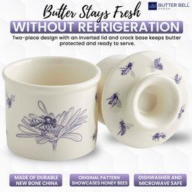 Butter Bell water-seal in base demonstrates airtight freshness