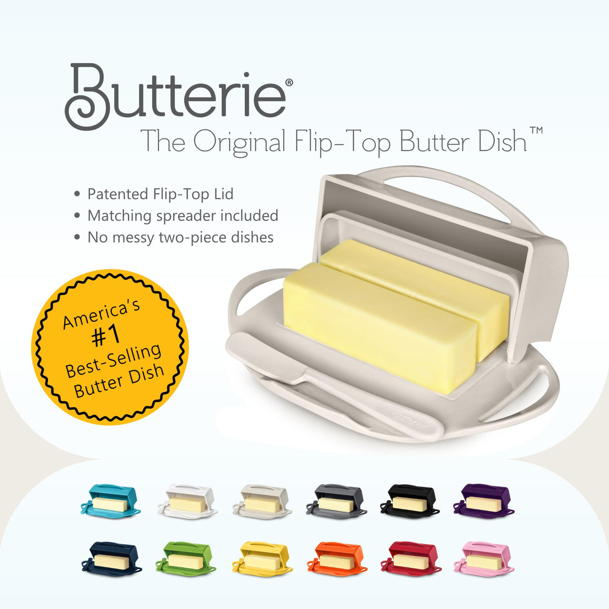 Butterie on the counter enables soft, ready-to-spread butter without delays