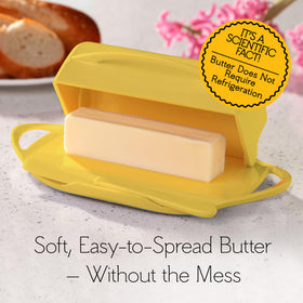 Butterie matching knife and cradle for mess-free prep