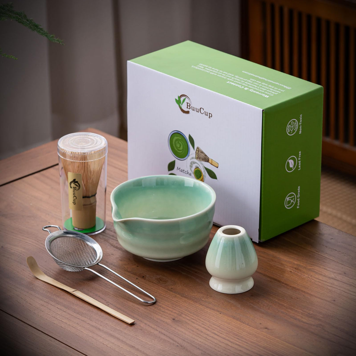 Buucup 76-tine bamboo whisk for airy, velvety froth