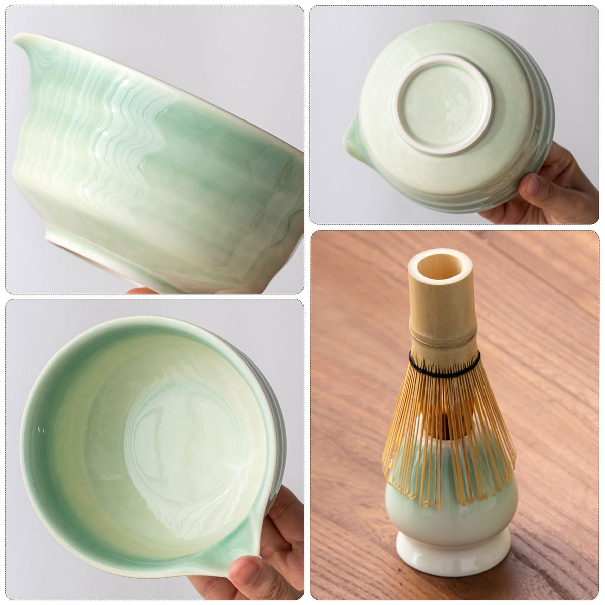 Buucup bamboo scoop aiding precise matcha measurement every time