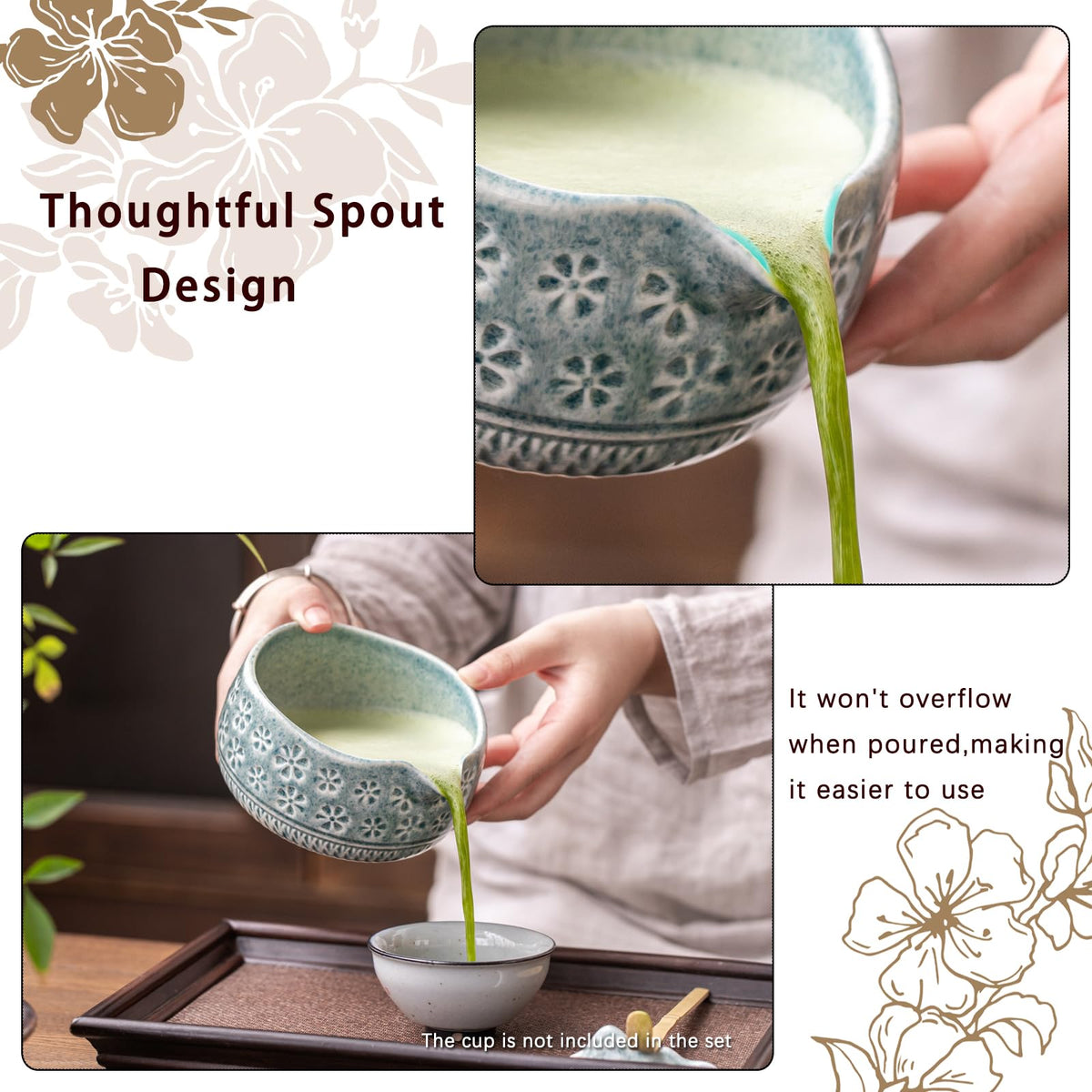 Buucup glazed interior bowl aids easy cleaning and stain-free tea sessions.