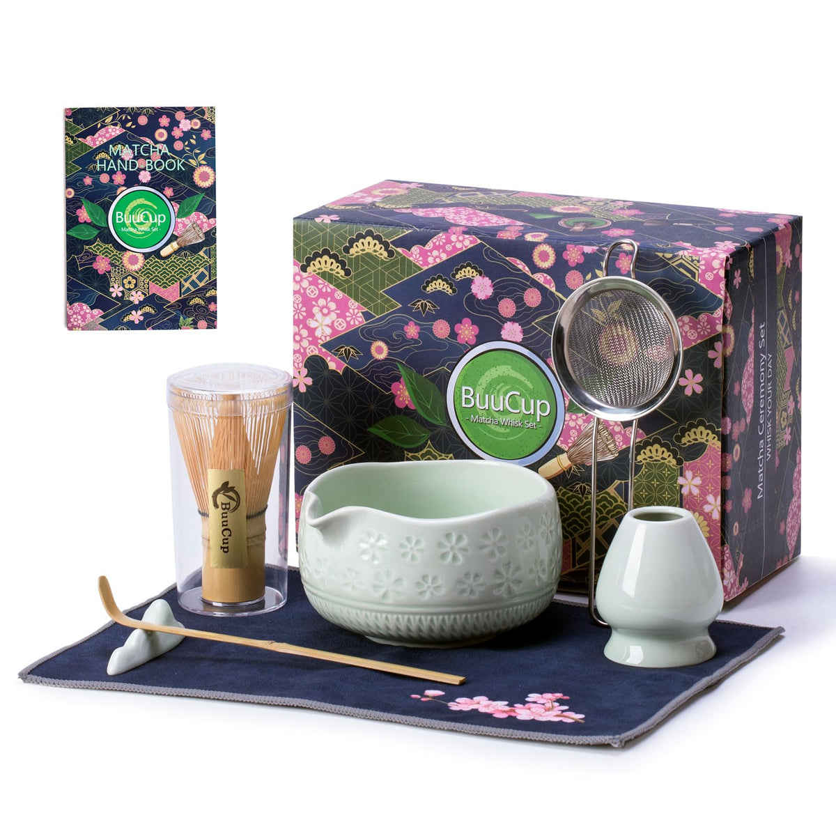 Buucup Matcha Whisk Set chawan bowl with gloss glaze for easy cleaning and frothy whisking