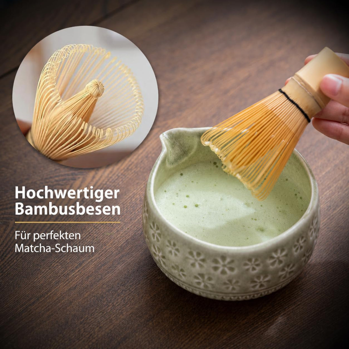 Buucup stainless steel sifter ensures fine, clump-free matcha dust