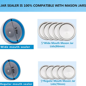 BUVLIVU wide-mouth lids set of five offers quick replacements.