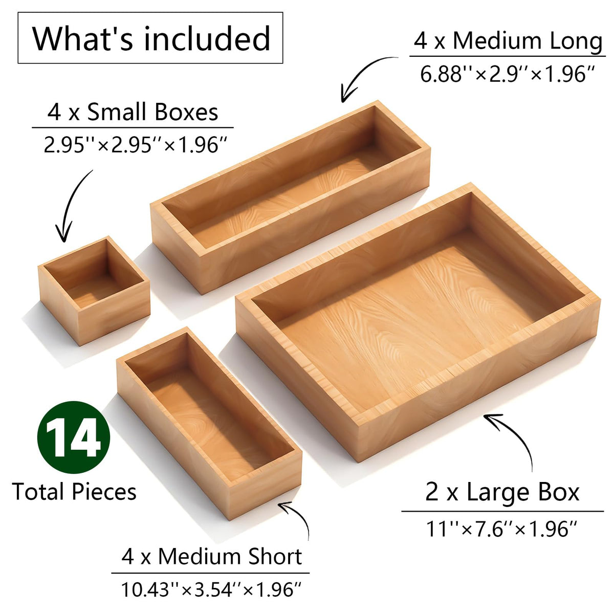 Buwheekoki bamboo kitchen dividers keep utensils neatly separated and easy to grab.