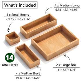 Buwheekoki bamboo kitchen dividers keep utensils neatly separated and easy to grab.