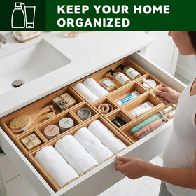 Buwheekoki stackable design saves space and keeps items organized.