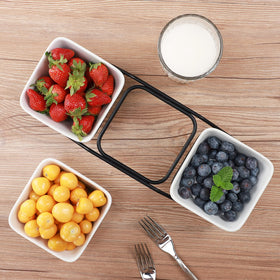 Chip-and-dip display by Buyajuju complements everyday meals and holidays.