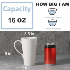 Buyajuju mug with ergonomic side handle, easy grip for hot beverages