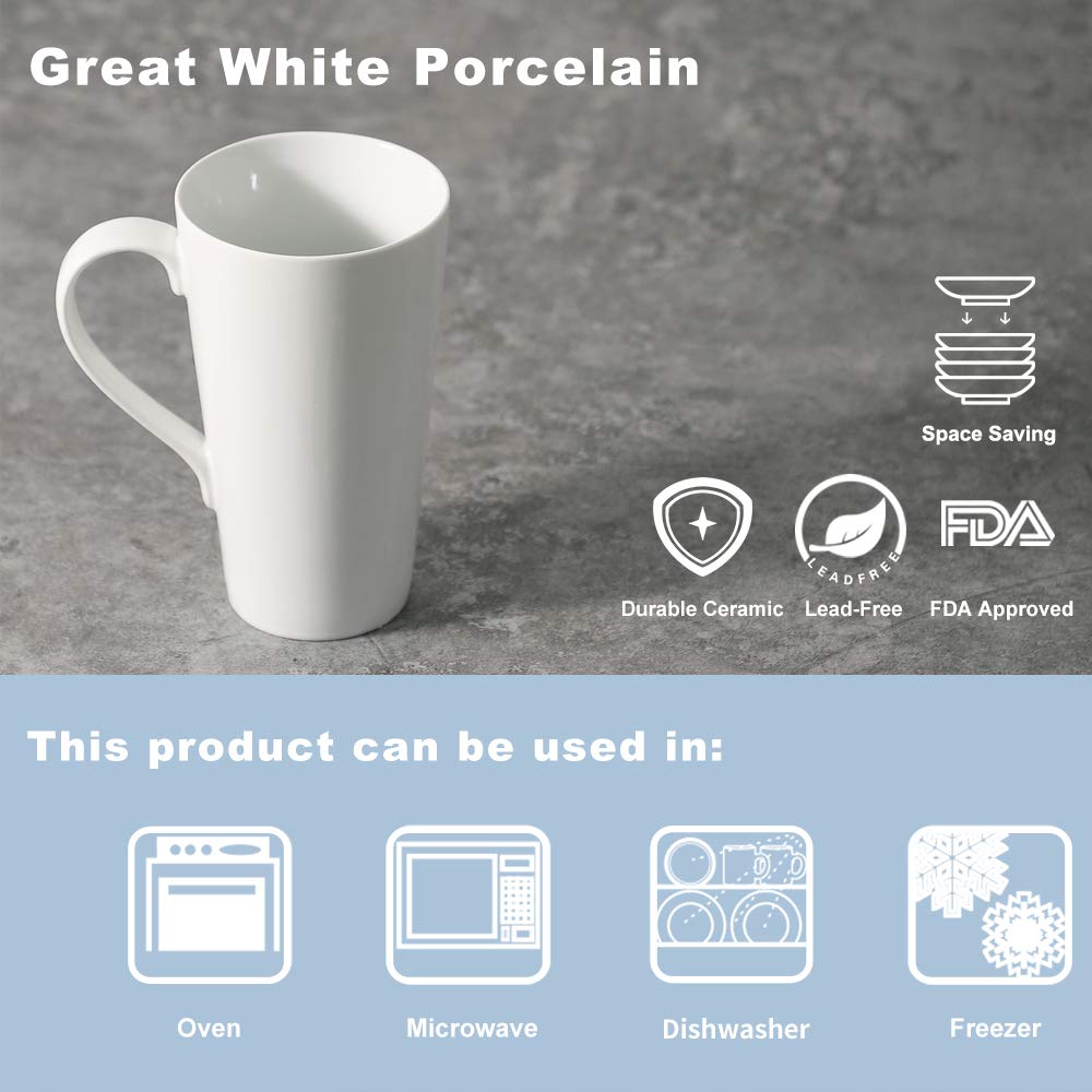 Buyajuju white ceramic mug, microwave-safe closeup