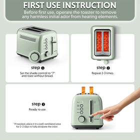 BUYDEEM DT620 defrost and reheat functions support convenient frozen-toasted options.