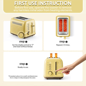 BUYDEEM DT620 six toasting functions with LED indicators for easy use