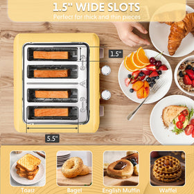 Buydeem DT640 dual control panel lets two slices toast differently.