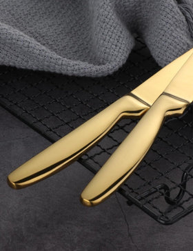 Buyer Star 4-piece steak knives arranged together for complete, stylish dining