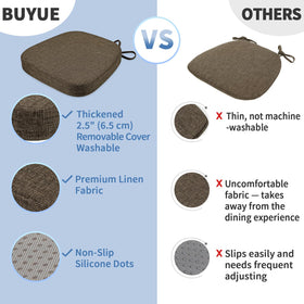 BUYUE brown fabric chair cushion ideal for home and cafe seating
