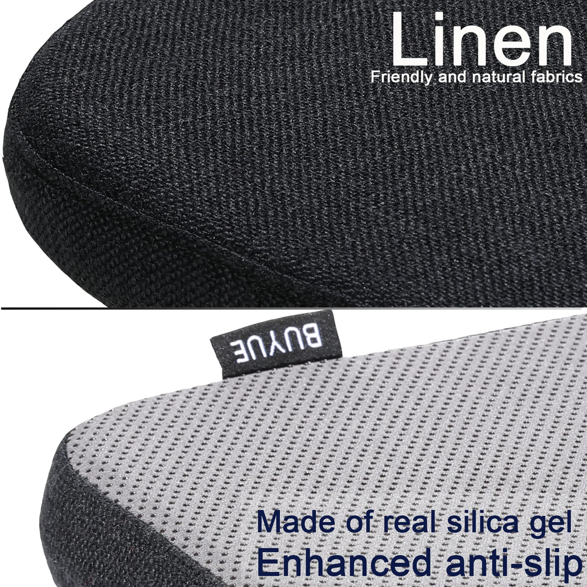 BUYUE 4-pack cushions suited for cafe, bistro or restaurant seating on metal chairs.