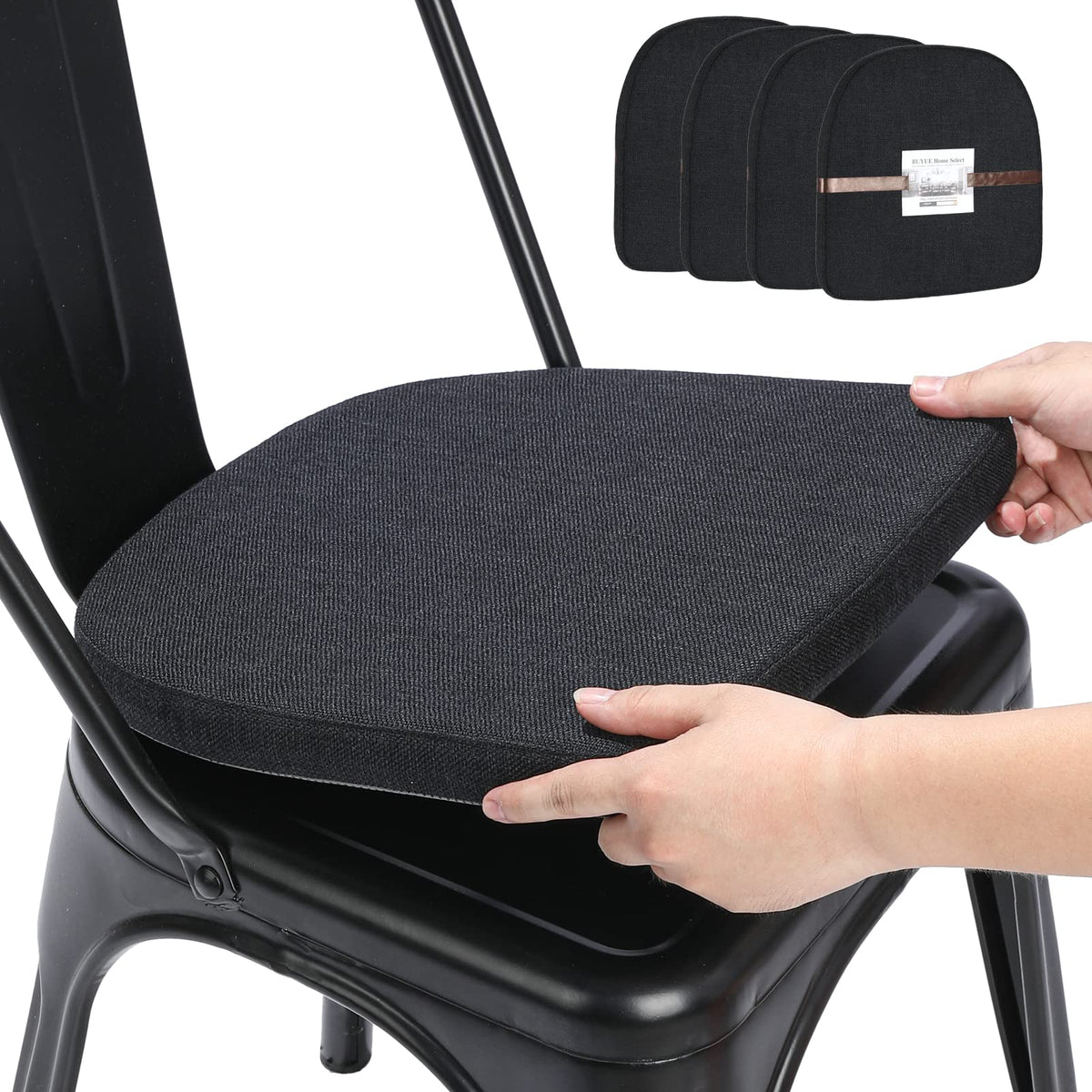 BUYUE friendly woven 14x14 cushions top view shows breathable fabric and magnet attachment