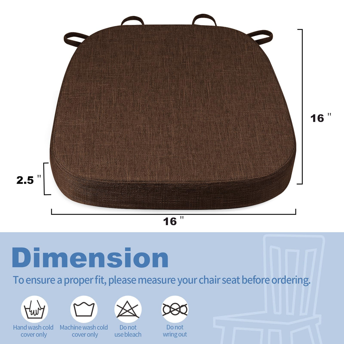 BUYUE high-density foam seat pad supports posture and reduces fatigue.